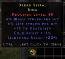 Rare Ring +4% ml/6% ll/13 Dex/Cr 16%/Lr 20%