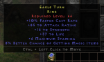 D2r Non Ladder Rare Ring +10% Fcr/85 Ar/16 Str/37 Life