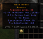 D2r Ladder Sorc Crafted Amulet +2 Sorc Skills/20% FCR/41 Mana/10 Res All