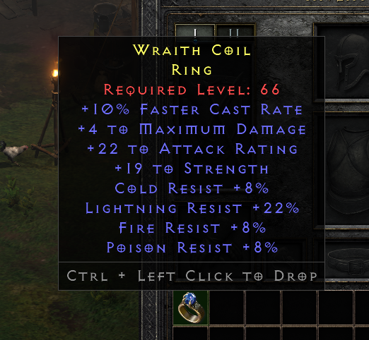 D2r Ladder Crafted Ring +10% FCR/19 Str/Cr 8%/Lr 22%/Fr 8%/Pr 8%